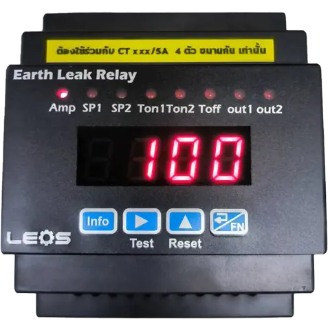 Earth Leak Relay use with 4 CT xxx/5A